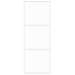 vidaXL Ușă glisantă, alb, 76x205 cm, sticlă securizată/aluminiu