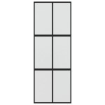 vidaXL Ușă glisantă, negru, 76x205 cm, sticlă securizată și aluminiu