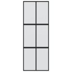 vidaXL Ușă glisantă, negru, 90x205 cm, sticlă securizată și aluminiu