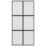 vidaXL Ușă glisantă, negru, 102,5x205 cm, sticlă securizată/aluminiu