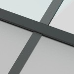 vidaXL Ușă glisantă, negru, 76x205 cm, sticlă securizată și aluminiu vidaXL Ușă glisantă, negru, 76x205 cm, sticlă securizată și aluminiu