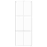 vidaXL Ușă glisantă, alb, 76x205 cm, sticlă securizată/aluminiu