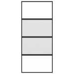 vidaXL Ușă glisantă, negru, 90x205 cm, sticlă securizată și aluminiu