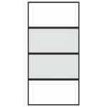 vidaXL Ușă glisantă, negru, 102,5x205 cm, sticlă securizată/aluminiu