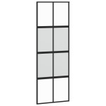 vidaXL Ușă glisantă, negru, 76x205 cm, sticlă securizată și aluminiu