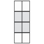 vidaXL Ușă glisantă, negru, 76x205 cm, sticlă securizată și aluminiu