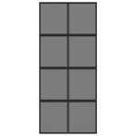 vidaXL Ușă glisantă, negru, 90x205 cm, sticlă securizată și aluminiu