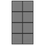 vidaXL Ușă glisantă, negru, 102,5x205 cm, sticlă securizată/aluminiu