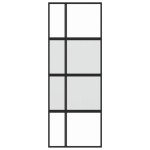 vidaXL Ușă glisantă, negru, 76x205 cm, sticlă securizată și aluminiu