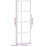 vidaXL Ușă glisantă, negru, 76x205 cm, sticlă securizată și aluminiu