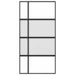 vidaXL Ușă glisantă, negru, 102,5x205 cm, sticlă securizată/aluminiu