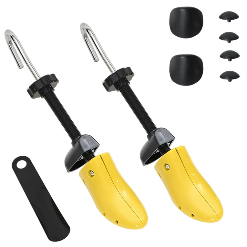 vidaXL Întinzătoare de pantofi cu corn, galben, EU 34-37, plastic