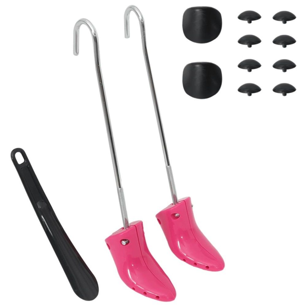 vidaXL Întinzătoare de cizme cu corn, roz, EU 34-40, plastic