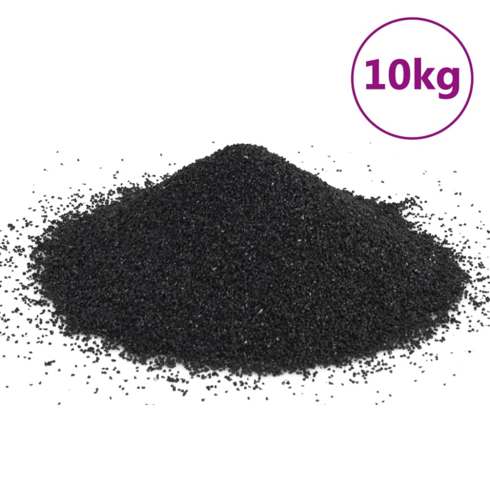 vidaXL Nisip de acvariu, 10 kg, negru, 0,2-2 mm