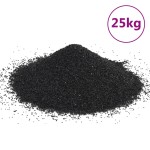 vidaXL Nisip de acvariu, 25 kg, negru, 0,2-2 mm