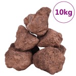 vidaXL Roci vulcanice, 10 kg, roșu, 10-30 cm