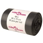 vidaXL Saci de gunoi 250 buc. negru 60 L vidaXL Saci de gunoi 250 buc. negru 60 L