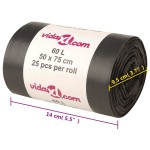 vidaXL Saci de gunoi 250 buc. negru 60 L vidaXL Saci de gunoi 250 buc. negru 60 L
