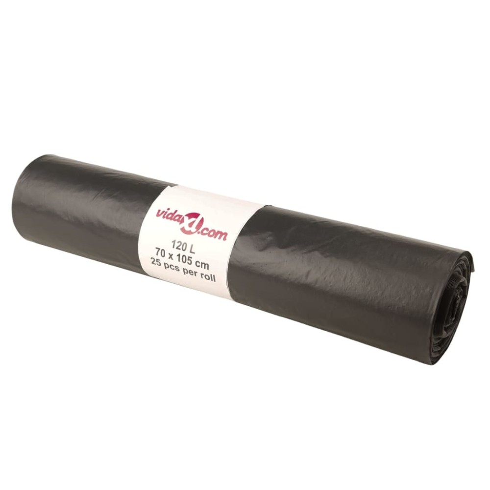 vidaXL Saci de gunoi 250 buc. negru 120 L