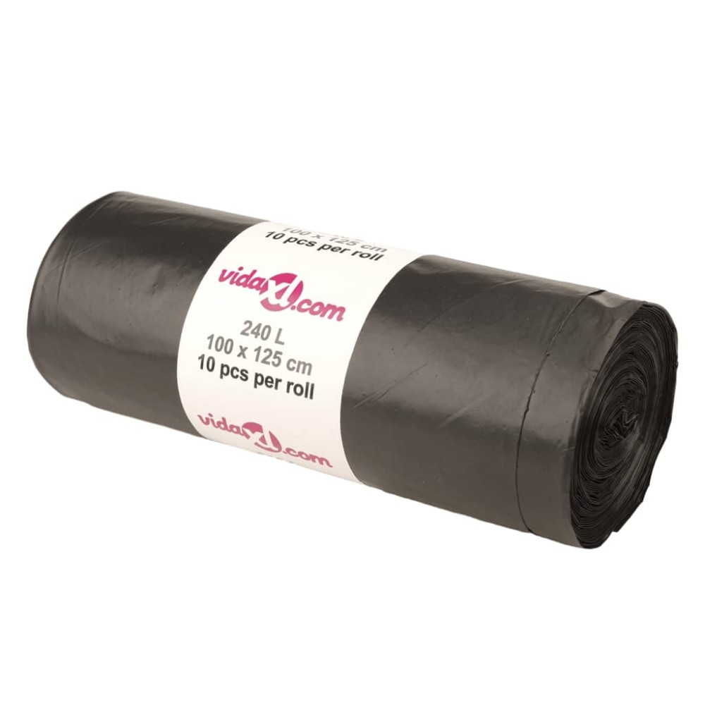 vidaXL Saci de gunoi 150 buc. negru 240 L