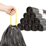 vidaXL Saci de gunoi cu șnururi 250 buc. negru 120 L vidaXL Saci de gunoi cu șnururi 250 buc. negru 120 L