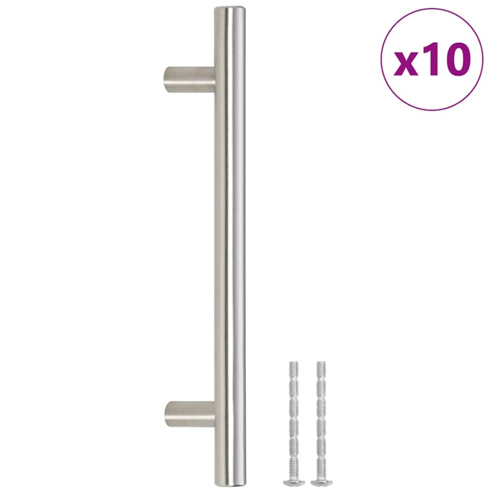 vidaXL Mânere de dulap, 10 buc., argintiu, 128 mm, oțel inoxidabil
