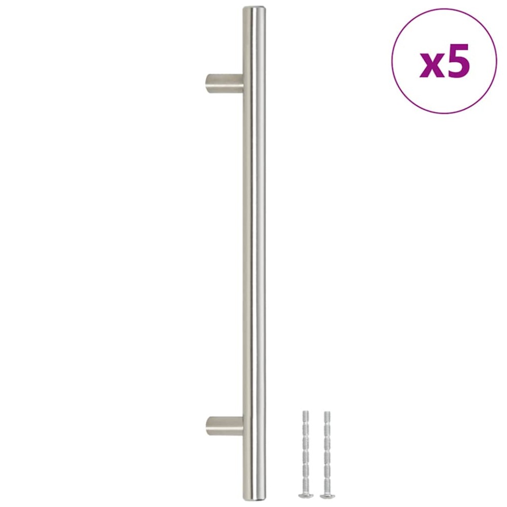 vidaXL Mânere de dulap, 5 buc., argintiu, 192 mm, oțel inoxidabil