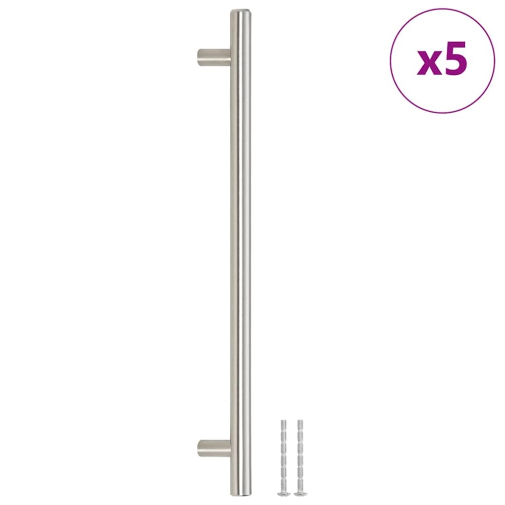 vidaXL Mânere de dulap, 5 buc., argintiu, 224 mm, oțel inoxidabil