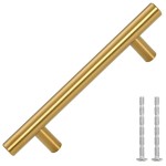 vidaXL Mânere de dulap, 10 buc., auriu, 96 mm, oțel inoxidabil vidaXL Mânere de dulap, 10 buc., auriu, 96 mm, oțel inoxidabil