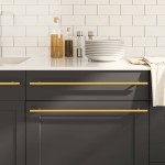 vidaXL Mânere de dulap, 5 buc., auriu, 480 mm, oțel inoxidabil vidaXL Mânere de dulap, 5 buc., auriu, 480 mm, oțel inoxidabil