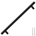 vidaXL Mânere de dulap, 5 buc., negru, 192 mm, oțel inoxidabil vidaXL Mânere de dulap, 5 buc., negru, 192 mm, oțel inoxidabil