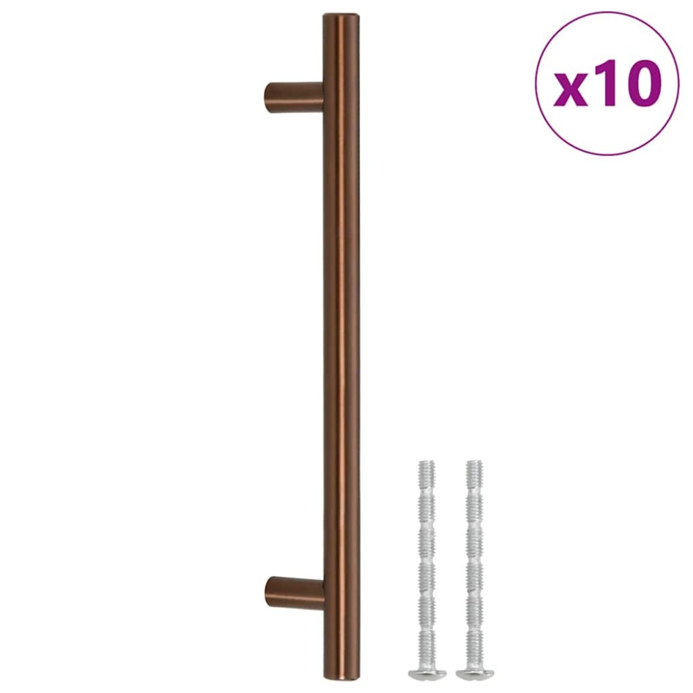 vidaXL Mânere de dulap, 10 buc., bronz, 160 mm, oțel inoxidabil