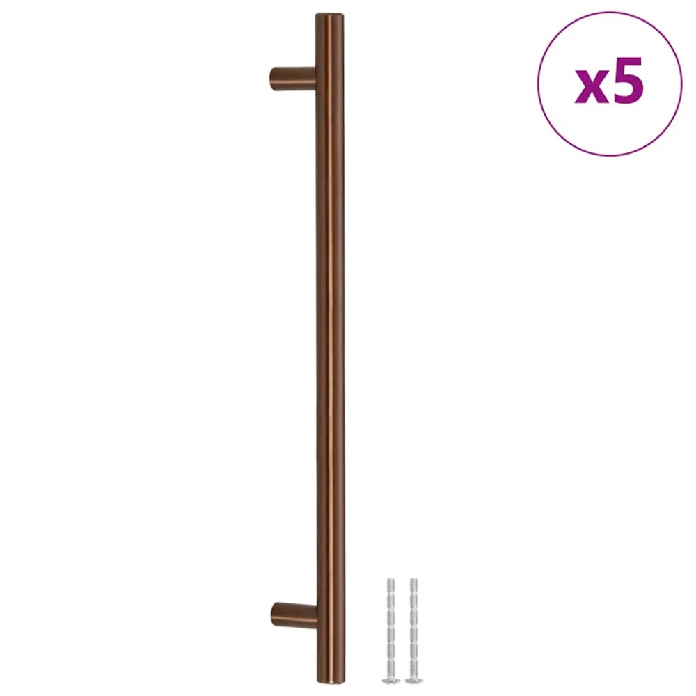 vidaXL Mânere de dulap, 5 buc., bronz, 224 mm, oțel inoxidabil