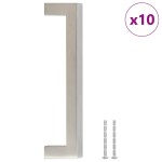 vidaXL Mânere de dulap, 10 buc., argintiu, 128 mm, oțel inoxidabil vidaXL Mânere de dulap, 10 buc., argintiu, 128 mm, oțel inoxidabil