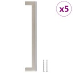 vidaXL Mânere de dulap, 5 buc., argintiu, 192 mm, oțel inoxidabil vidaXL Mânere de dulap, 5 buc., argintiu, 192 mm, oțel inoxidabil