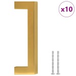 vidaXL Mânere de dulap, 10 buc., auriu, 96 mm, oțel inoxidabil vidaXL Mânere de dulap, 10 buc., auriu, 96 mm, oțel inoxidabil