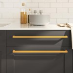 vidaXL Mânere de dulap, 5 buc., auriu, 480 mm, oțel inoxidabil vidaXL Mânere de dulap, 5 buc., auriu, 480 mm, oțel inoxidabil