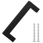 vidaXL Mânere de dulap, 10 buc., negru, 96 mm, oțel inoxidabil