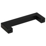 vidaXL Mânere de dulap, 10 buc., negru, 96 mm, oțel inoxidabil