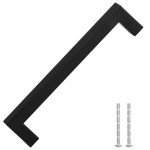 vidaXL Mânere de dulap, 10 buc., negru, 160 mm, oțel inoxidabil vidaXL Mânere de dulap, 10 buc., negru, 160 mm, oțel inoxidabil