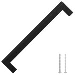 vidaXL Mânere de dulap, 5 buc., negru, 192 mm, oțel inoxidabil vidaXL Mânere de dulap, 5 buc., negru, 192 mm, oțel inoxidabil