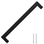 vidaXL Mânere de dulap, 5 buc., negru, 224 mm, oțel inoxidabil