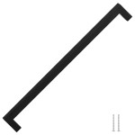 vidaXL Mânere de dulap, 5 buc., negru, 320 mm, oțel inoxidabil vidaXL Mânere de dulap, 5 buc., negru, 320 mm, oțel inoxidabil