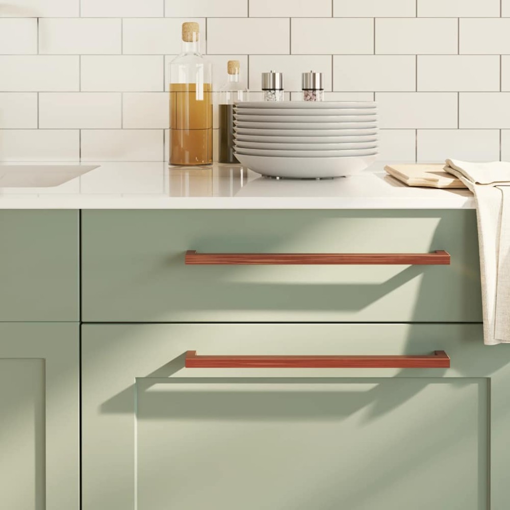 vidaXL Mânere de dulap, 5 buc., bronz, 320 mm, oțel inoxidabil