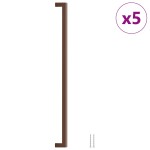 vidaXL Mânere de dulap, 5 buc., bronz, 480 mm, oțel inoxidabil