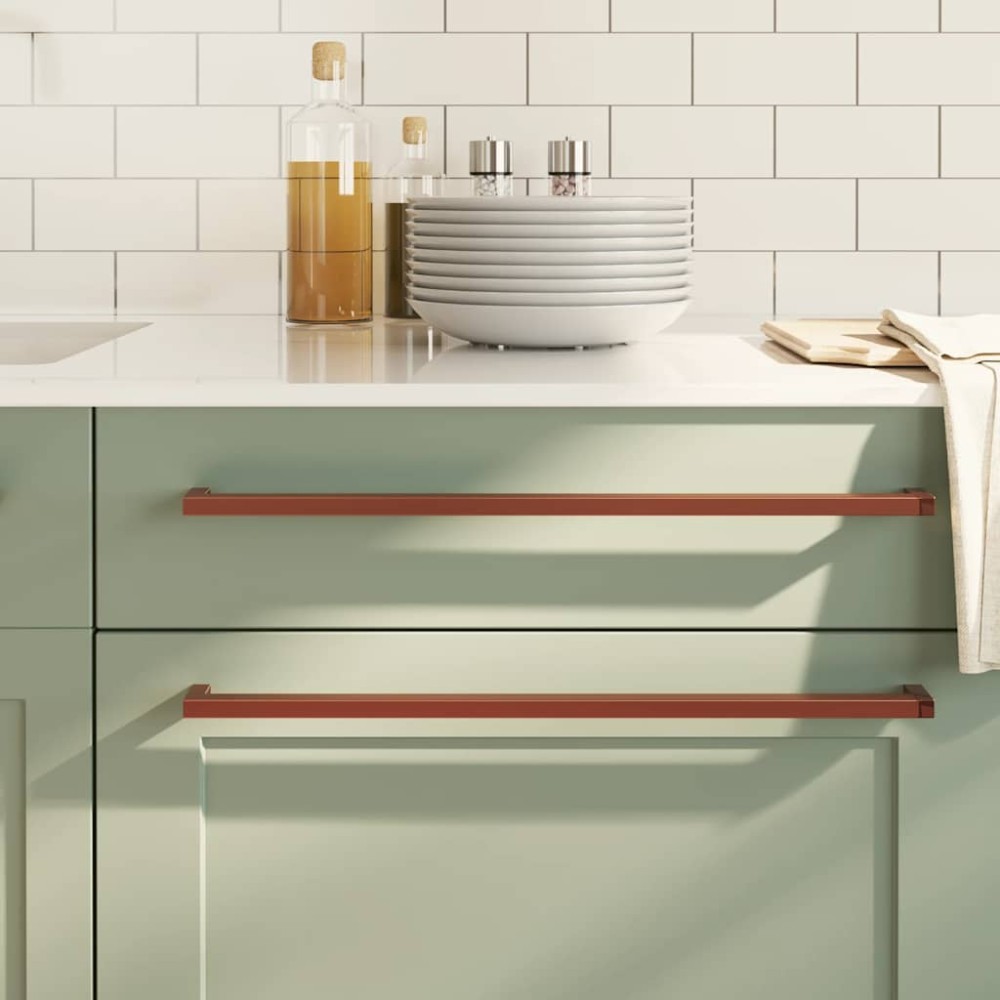 vidaXL Mânere de dulap, 5 buc., bronz, 480 mm, oțel inoxidabil