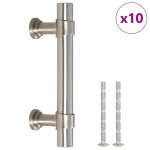 vidaXL Mânere de dulap, 10 buc., argintiu, 64 mm, oțel inoxidabil vidaXL Mânere de dulap, 10 buc., argintiu, 64 mm, oțel inoxidabil