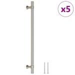 vidaXL Mânere de dulap, 5 buc., argintiu, 224 mm, oțel inoxidabil vidaXL Mânere de dulap, 5 buc., argintiu, 224 mm, oțel inoxidabil