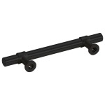 vidaXL Mânere de dulap, 10 buc., negru, 96 mm, oțel inoxidabil vidaXL Mânere de dulap, 10 buc., negru, 96 mm, oțel inoxidabil