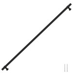 vidaXL Mânere de dulap, 5 buc., negru, 480 mm, oțel inoxidabil vidaXL Mânere de dulap, 5 buc., negru, 480 mm, oțel inoxidabil